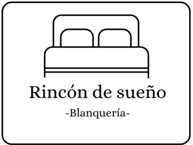 Logo de Rincón de Sueño Blanquería: una cama con dos almohadas